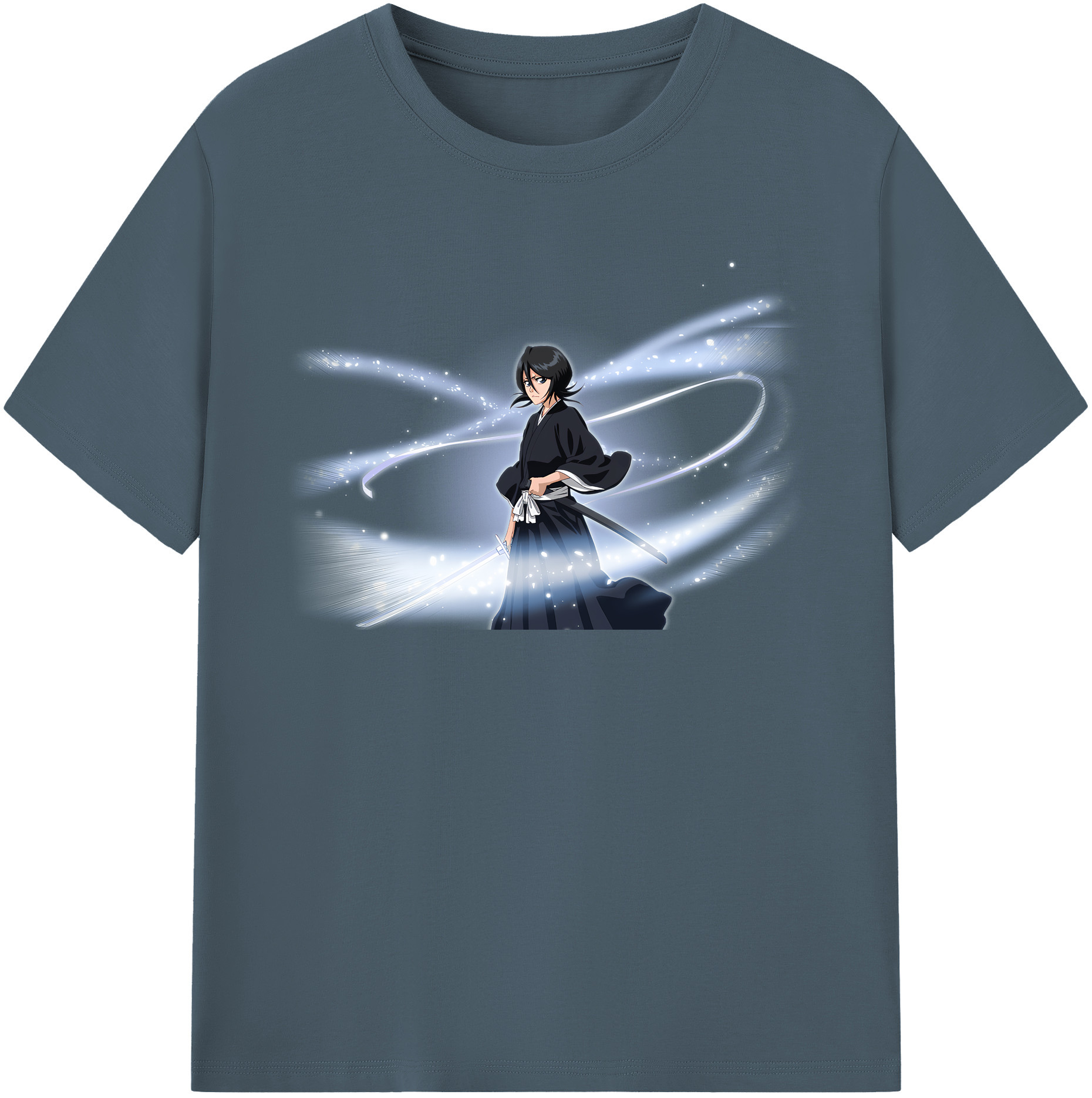 （画像用） ブリーチ 朽木ルキア BLEACH Kuchiki Rukia 綿100％半袖Tシャツ（フロントプリント）